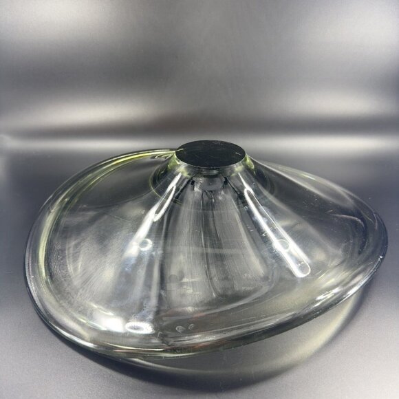 Vintage MCM Holmegaard Per Lutken Smoked Extra Large Art Glass Bowl Dish Signed - Picture 14 of 16